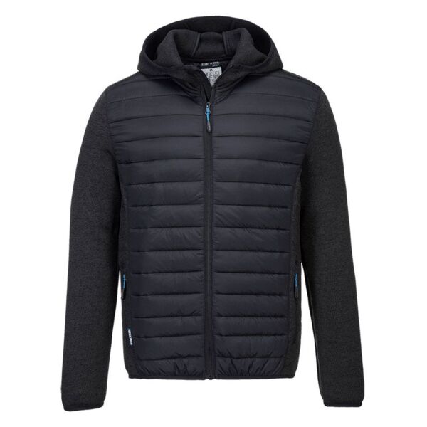 Mens Hybrid Baffle Jacket Grey Marl Thumbnail