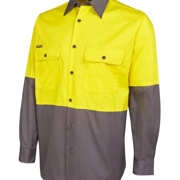 Mens Hi Vis Long Sleeve 150G Work Shirt Thumbnail