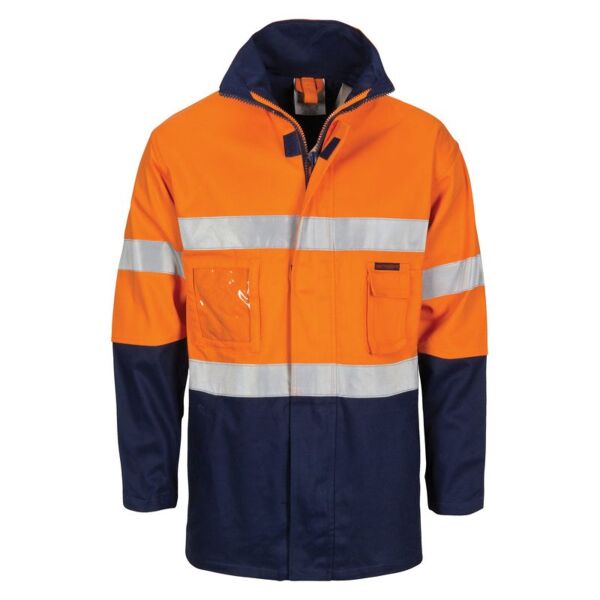 Mens HiVis Cotton Drill "2 in 1" Jacket with Tape Thumbnail