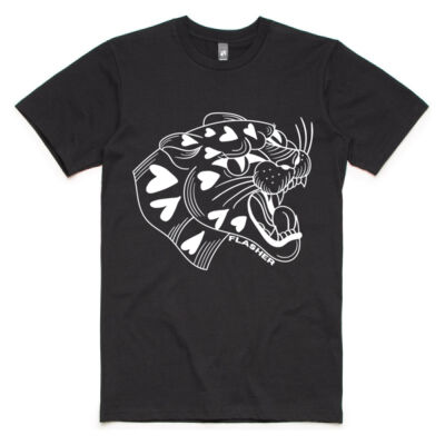 Heart Leopard T-shirt - Black Thumbnail